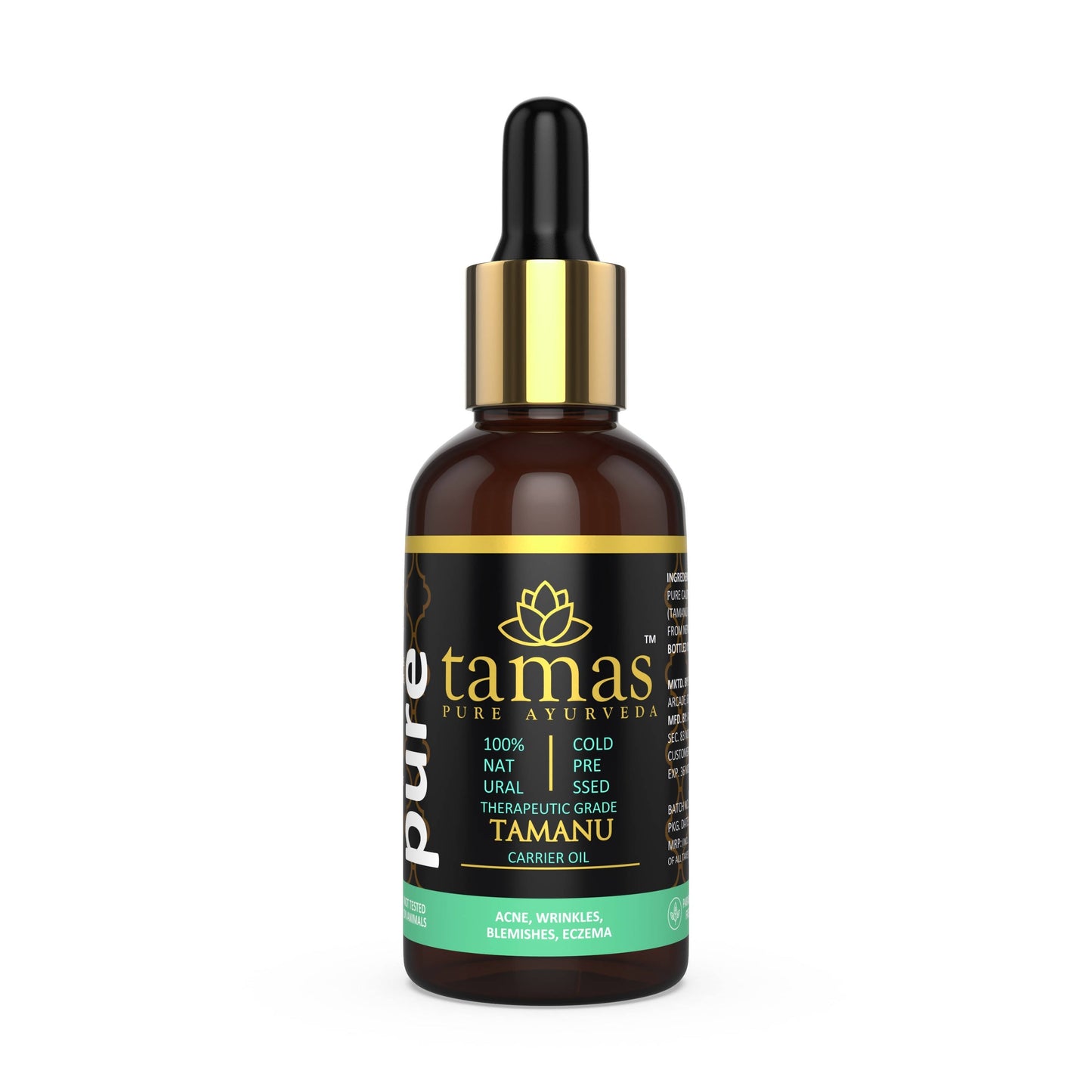 Tamas Pure Ayurveda 100% Natural Tamanu Cold-Pressed Carrier Oil