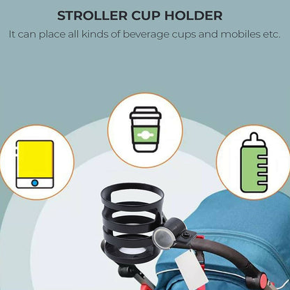 Safe-O-Kid Universal Stroller Cup Holder, Carrying Milk Bottle, Stroller/Pram Accessories For Baby, Pink