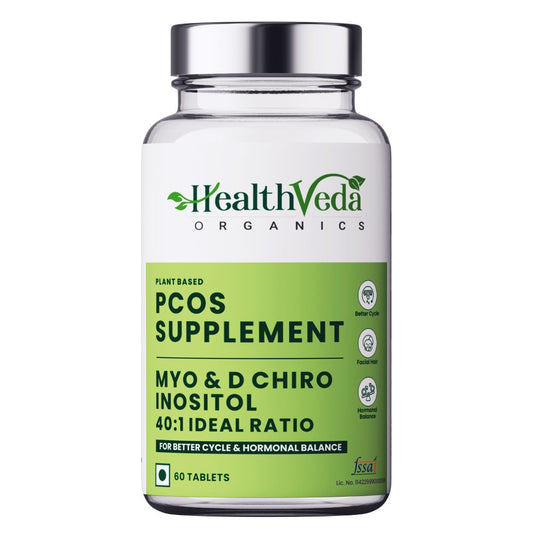 Health Veda Organics Plant Based PCOS Multivitamin Supplement Tablets - BUDNE