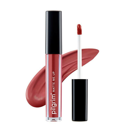 Pilgrim Liquid Matte Lipstick with Hyaluronic Acid - Saucy Coral