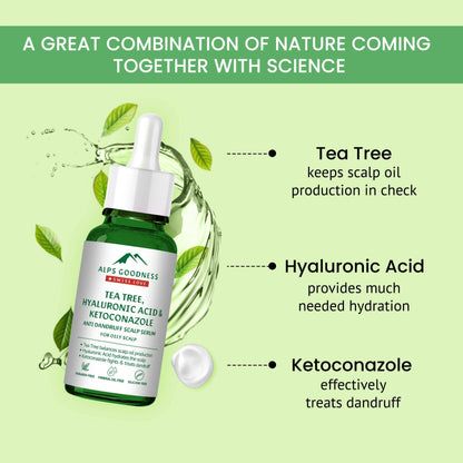 Alps Goodness Tea Tree, Hyaluronic Acid & Ketoconazole Anti Dandruff Scalp Serum