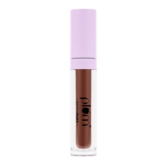 Plum Glassy Glaze Lip Lacquer 3-in-1 Lipstick + Lip Balm + Gloss 03 Latte Love - BUDNE