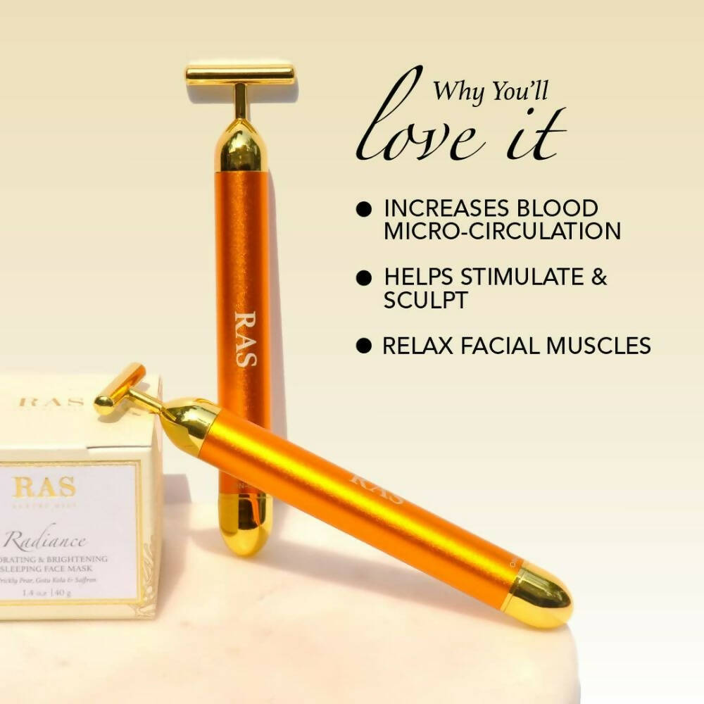 Ras Luxury Oils 24K Gold Vibrating Face Massager