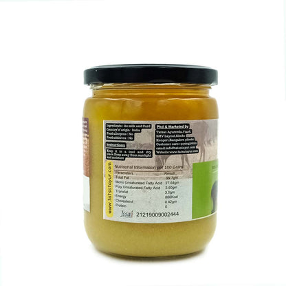 Gorochana 100% Source Traceable Desi Malnad Gidda A2 Full Moon Day Bilona Cow Ghee