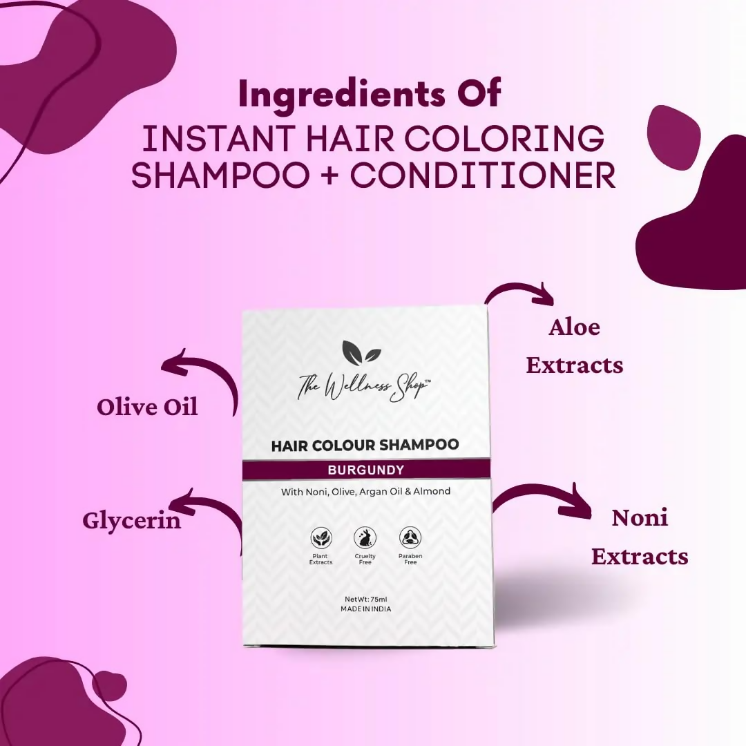 The Wellness Shop Hair Colour Shampoo - Burgundy