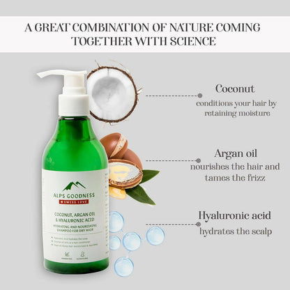 Alps Goodness Coconut, Argan Oil & Hyaluronic Acid Hydrating & Nourishing Shampoo