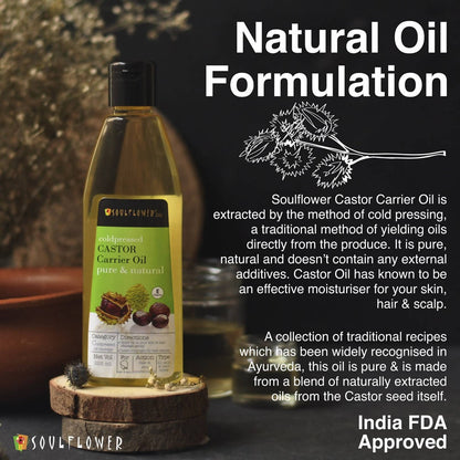 Soulflower Coldpressed Castor Carrier Oil Pure & Natural