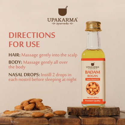 Upakarma Ayurveda Badam Rogan Sweet Almond Oil