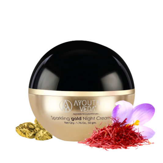 Ayouthveda Sparkling Gold Night Cream - BUDNEN