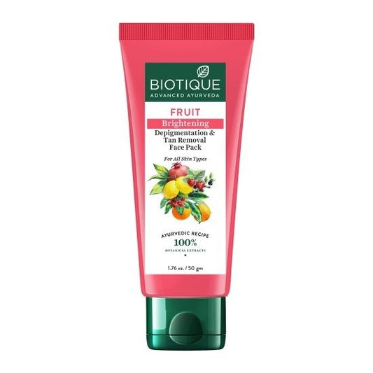 Biotique Advanced Ayurveda Fruit Brightening Depigmentation & Tan Removal Face Pack - BUDNE