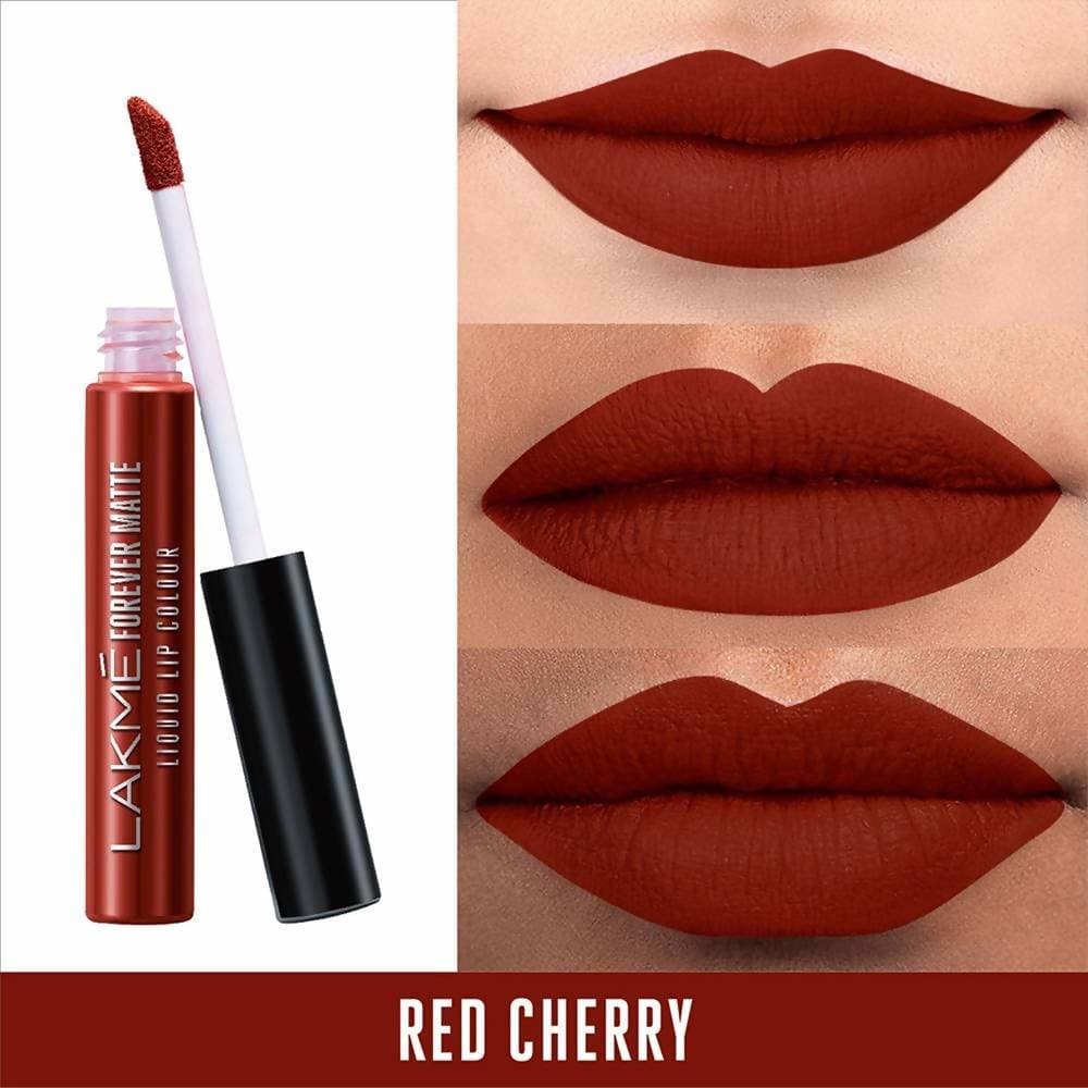 Lakme Forever Matte Liquid Lip Colour - Red Cherry