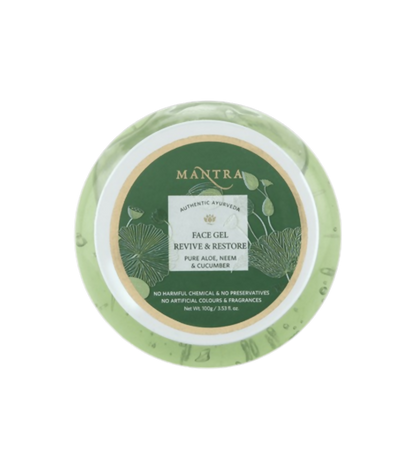 Mantra Herbal Face Gel Revive & Restore Pure Aloe Neem & Cucumber