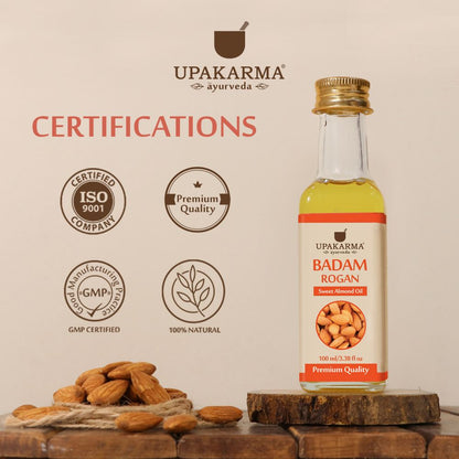 Upakarma Ayurveda Badam Rogan Sweet Almond Oil