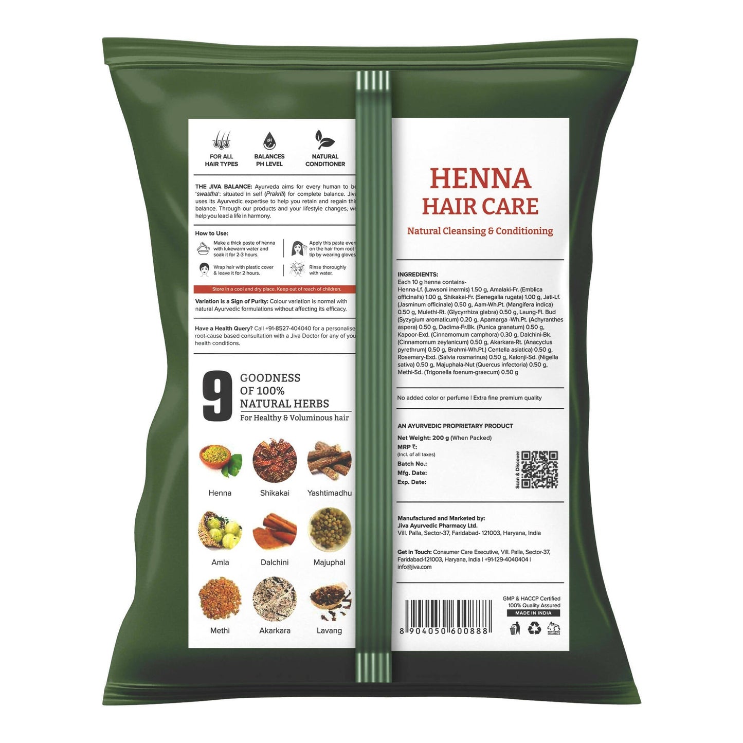 Jiva Ayurveda Henna Hair Care Powder