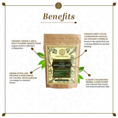 Khadi Natural Organic Henna & Amla Fruit Powder