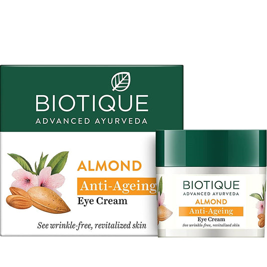 Biotique Advanced Ayurveda Bio Almond Soothing & Nourishing Eye cream - BUDNE