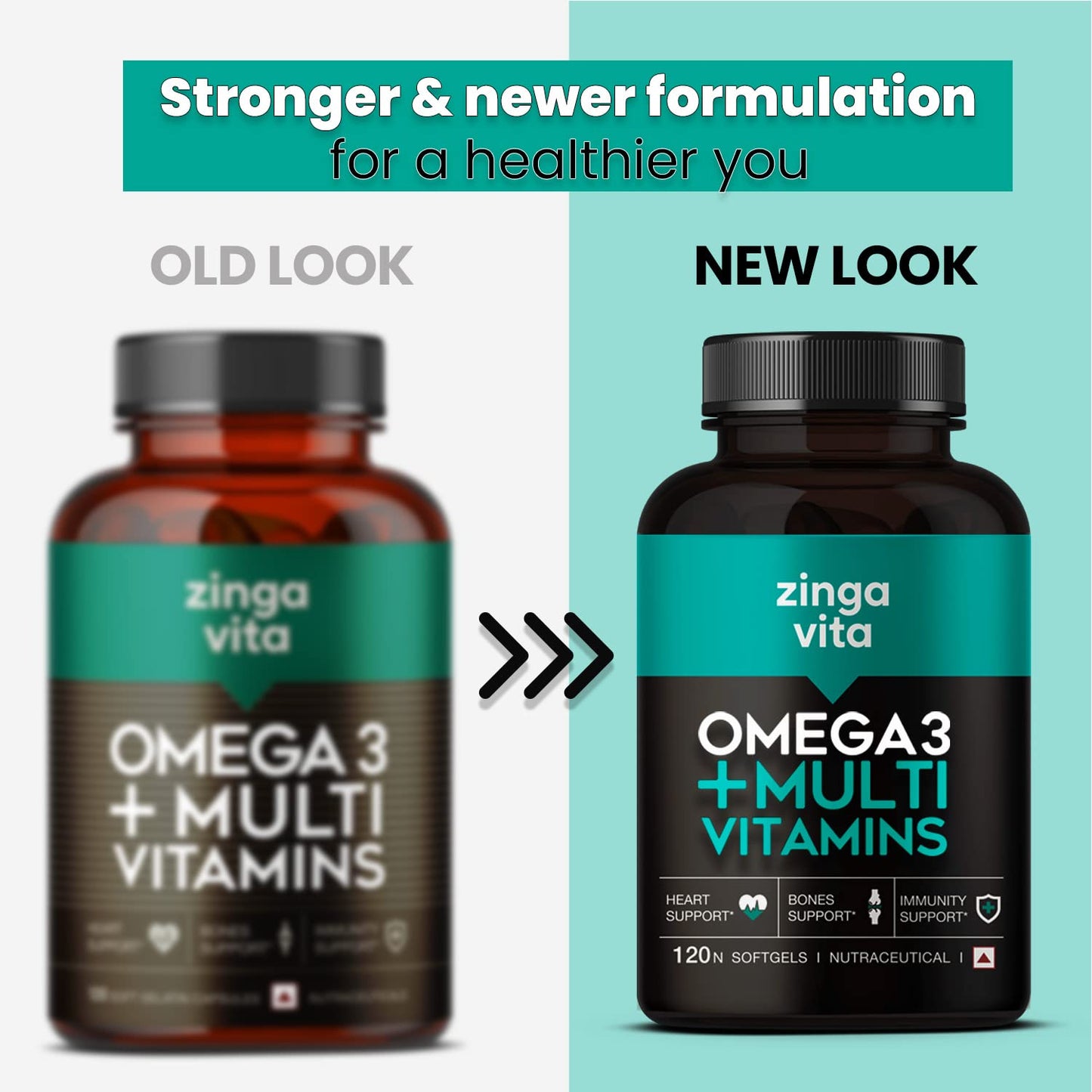 Zingavita Omega 3 + Multivitamins 1000mg Softgels for Men