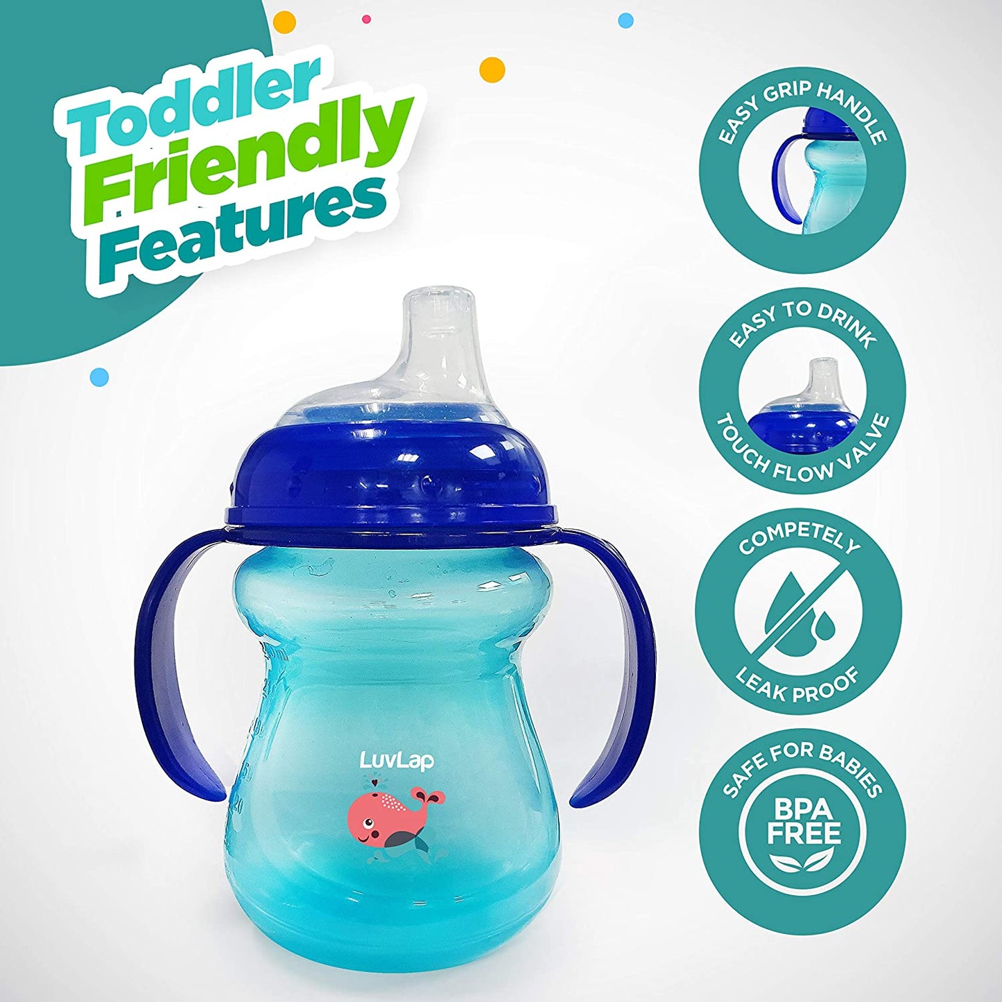 LuvLap Moby Little Sipper/ Sippy Cup Combo