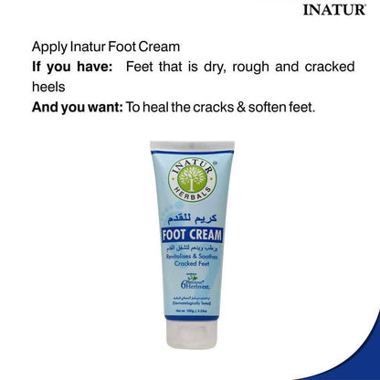 Inatur Foot Cream Revitalises & Soothes Cracked Feet