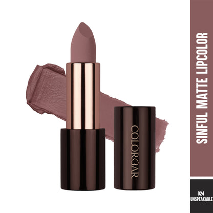 Colorbar Sinful Matte Lipcolor Unspeakable - 024 Nude