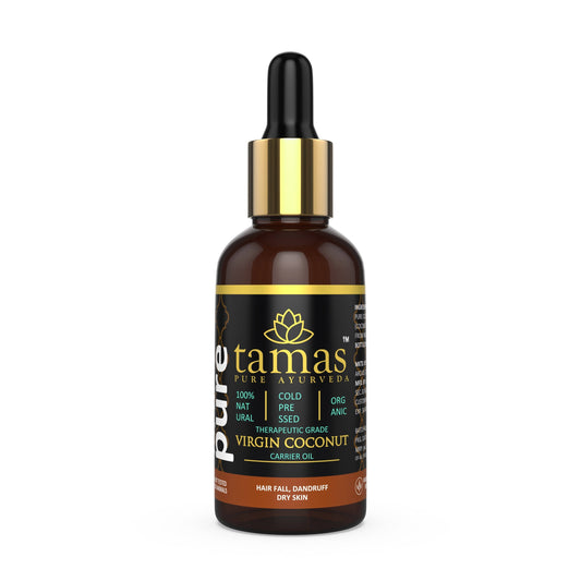 Tamas Pure Ayurveda 100% Organic Coconut (Virgin) Cold-Pressed Carrier Oil-USDA Certified Organic