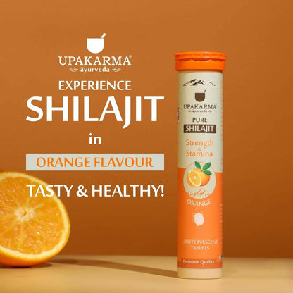 Upakarma Ayurveda Pure SJ Effervescent Tablets in 2 Unique Flavors (Orange & Blueberry) Combo