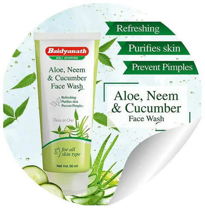 Baidyanath Jhansi Aloe, Neem & Cucumber Face Wash