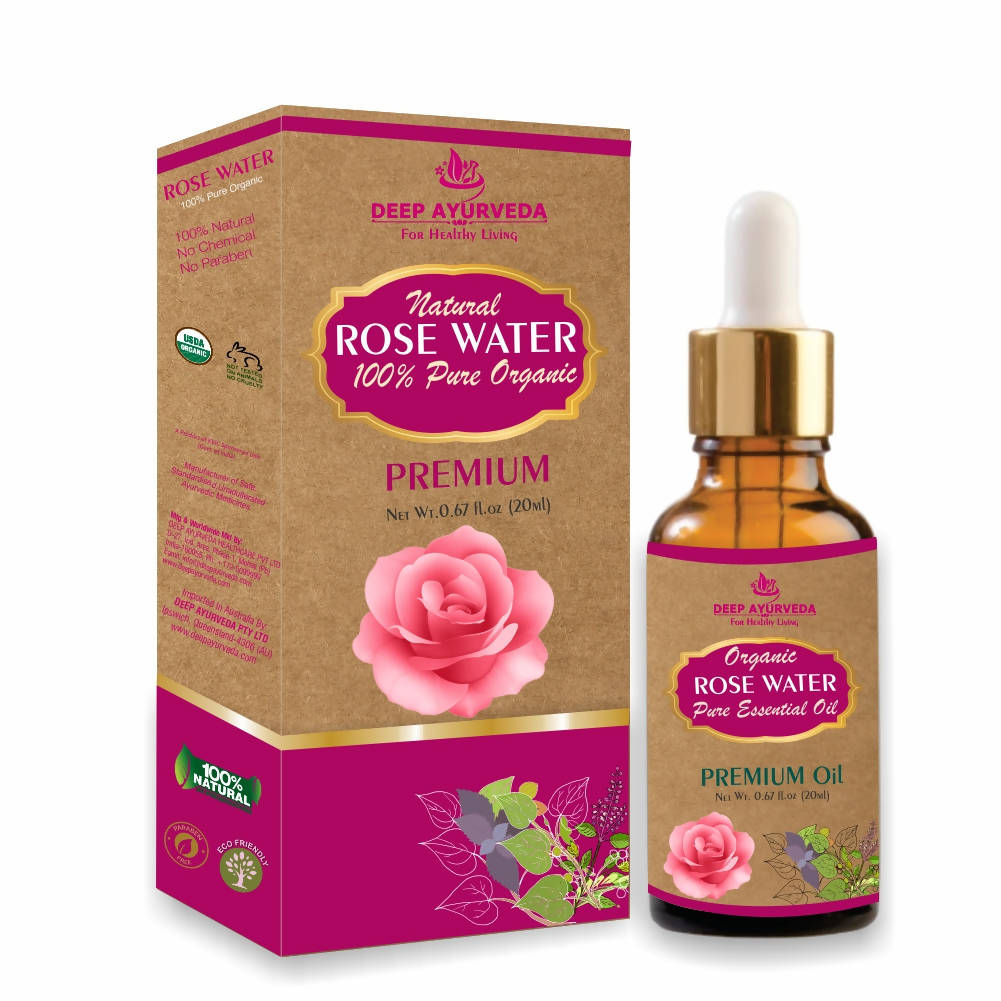 Deep Ayurveda Organic Rose Water Essential Oil - BUDNEN