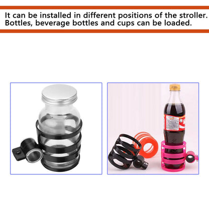 Safe-O-Kid Universal Stroller & Pram cup or Mug holder for kids- Black