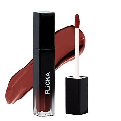 FLiCKA Set and Attack Liquid Matte Lipstick 18 Brown Bakery - Brown - BUDNE