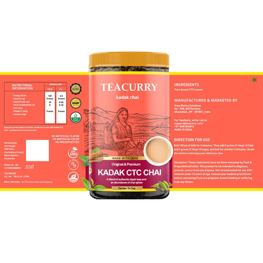 Teacurry Kadak CTC Chai Powder