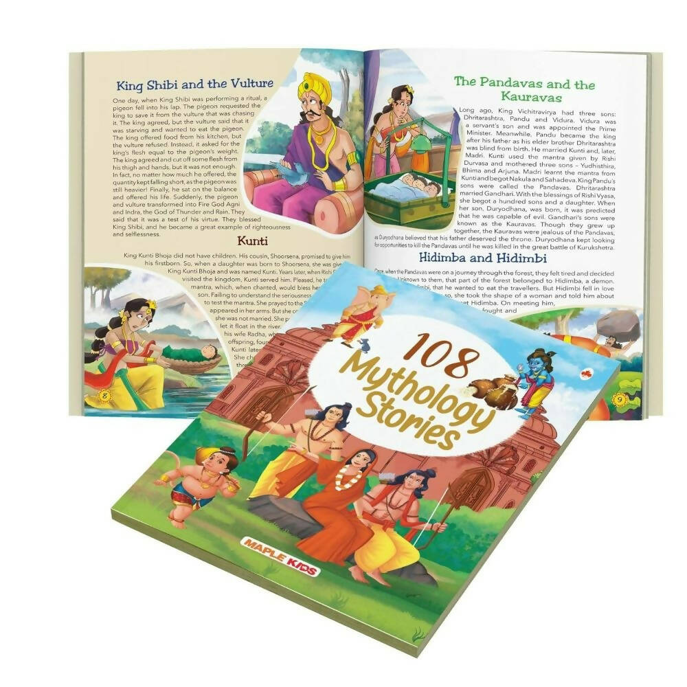 108 Indian Mythology Stories (Illustrated) - Story Book For Kids