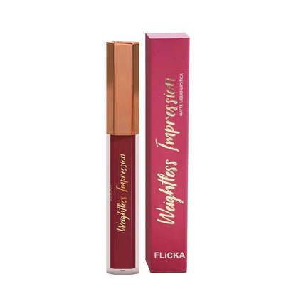 FLiCKA Weightless Impression 10 October - Pink Matte Finish Liquid Lipstick