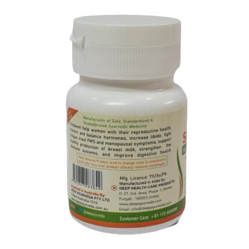 Deep Ayurveda Shatavari 500mg Veg Capsules