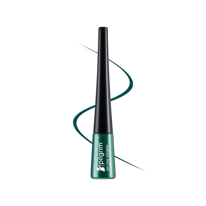 Pilgrim Metallic Eyeliner Green Envy, Long Lasting & Smudge Proof Enriched With Argan Oil