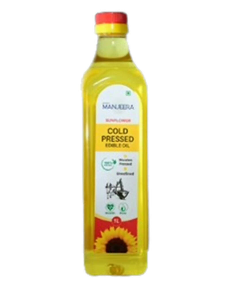 Manjeera Sun Flower Cold (Wood) Pressed Edible Oil - BUDNE