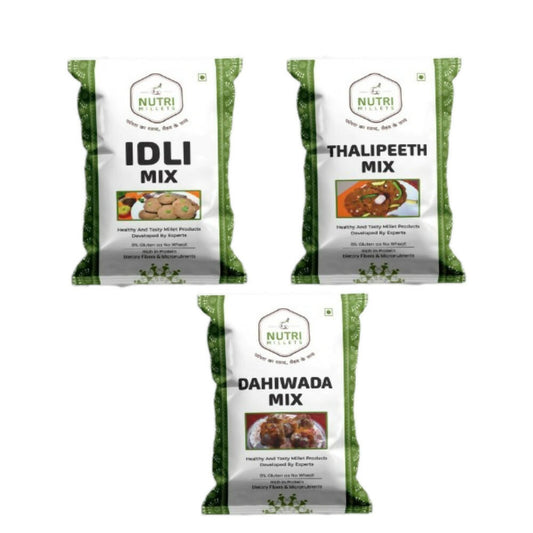 NutriMillets Assorted Flours Combo - Idli+Dahiwada+Thalipeeth -  buy in usa 