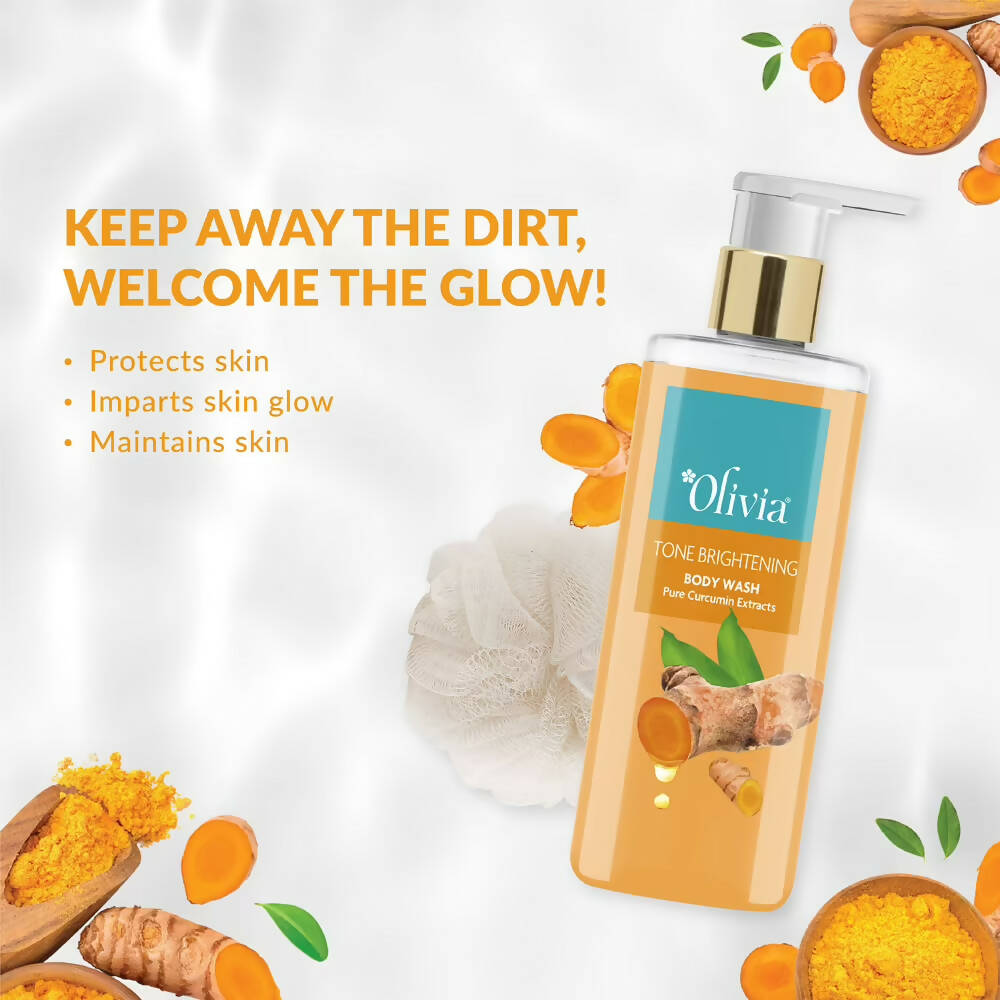 Olivia Tone Brightening Body Wash Pure Curcumin Extracts