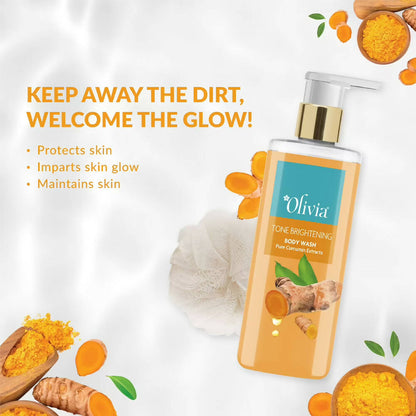 Olivia Tone Brightening Body Wash Pure Curcumin Extracts