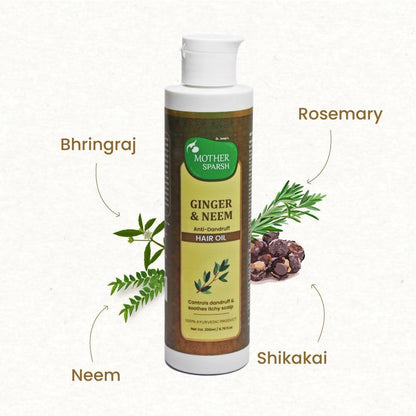 Mother Sparsh Ginger & Neem Anti-Dandruff Hair Oil