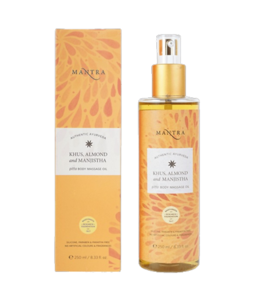 Mantra Herbal Khus, Almond and Manjistha Pitta Body Massage Oil - BUDEN