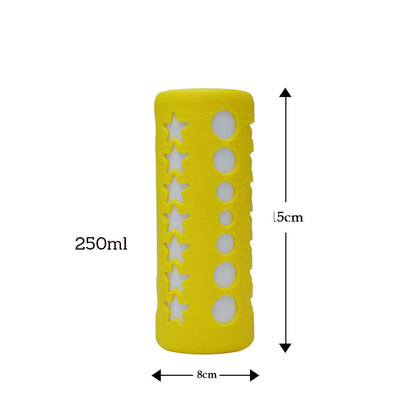 Safe-O-Kid Silicone Baby Feeding Bottle Cover Cum Sleeve for Insulated Protection 250mL- Yellow