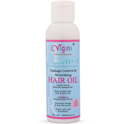 Vigini Damage Repair Nourishing Hair Care Tonic Oil with Keratin, Brahmi, Coconut Oil - BUDNEN