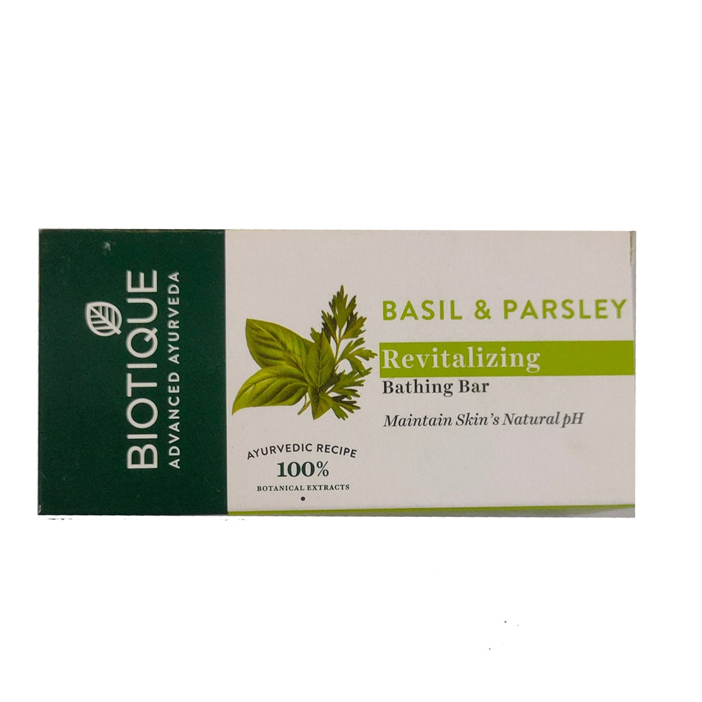 Biotique Advanced Ayurveda Bio Basil & Parsley Revitalizing Body Soap - BUDNE