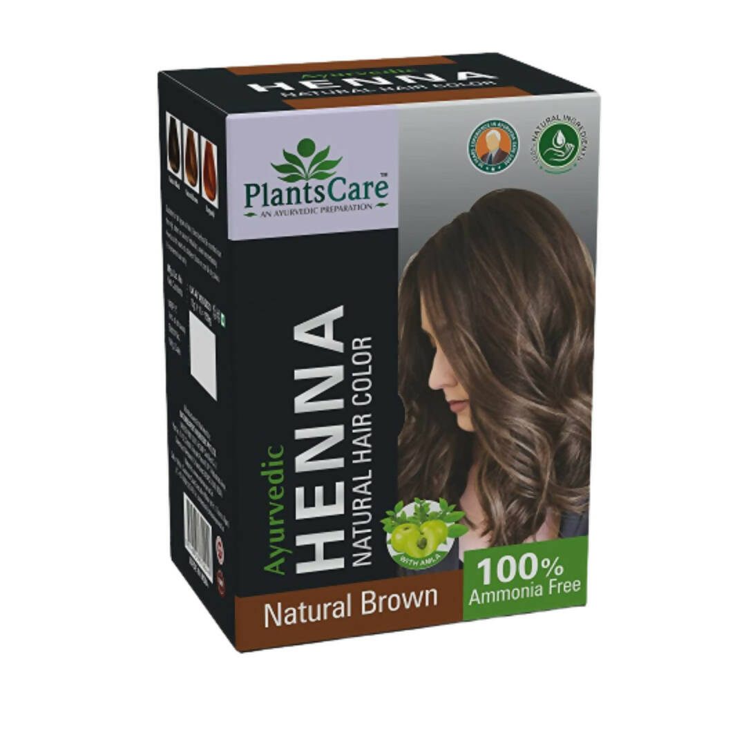 Plants Care Ayurvedic Henna Natural Hair Color Brown - BUDNE