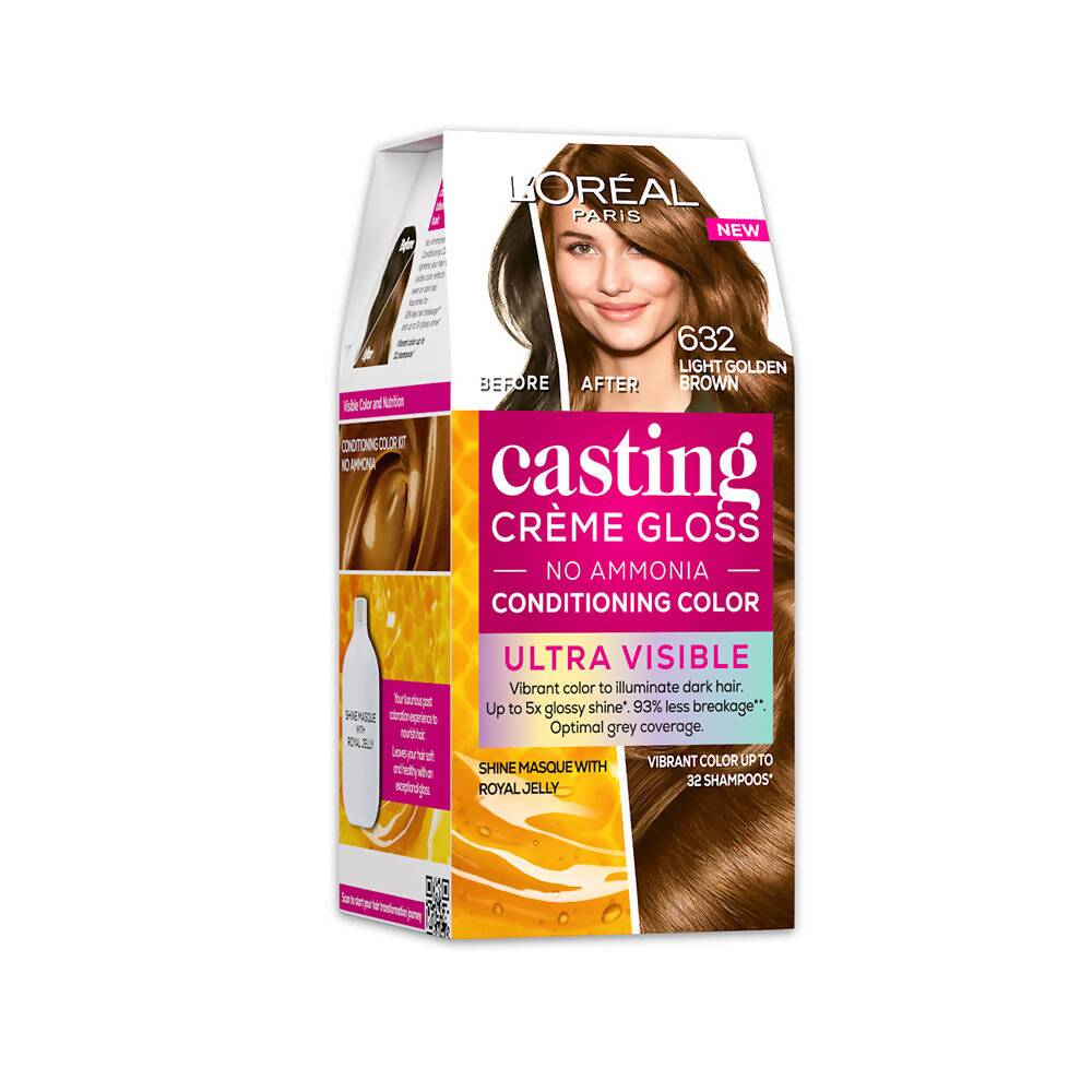 L'Oreal Paris Casting Creme Gloss Ultra Visible Conditioning Hair Color - 632 Light Golden Brown