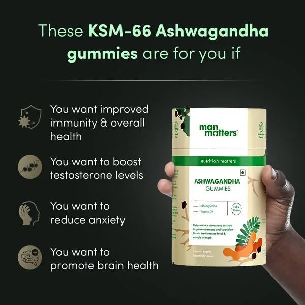 Man Matters Ashwagandha Gummies For Men - Tamarind Flavor