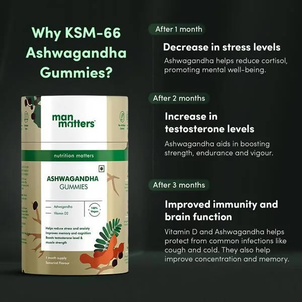 Man Matters Ashwagandha Gummies For Men - Tamarind Flavor