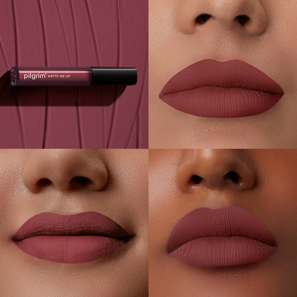 Pilgrim Matte Me Up Liquid Lipstick Flirty Rose