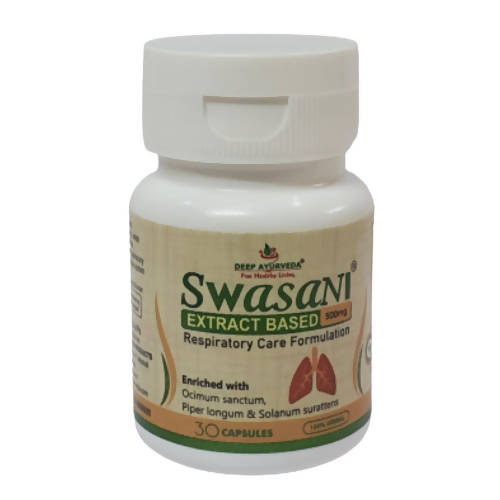 Deep Ayurveda Swasani 500mg Veg Capsules -  usa australia canada 